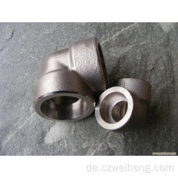 Kohlenstoff-Stahl geschmiedet Pipe Fittings 90 Grad Gewinde Ellenbogen